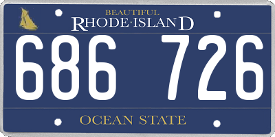 RI license plate 686726