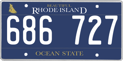 RI license plate 686727