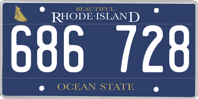 RI license plate 686728
