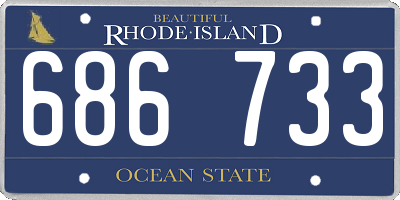 RI license plate 686733