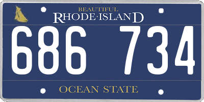 RI license plate 686734