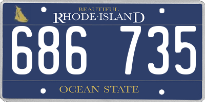 RI license plate 686735