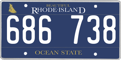 RI license plate 686738