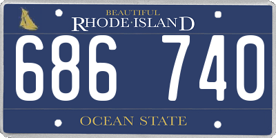 RI license plate 686740