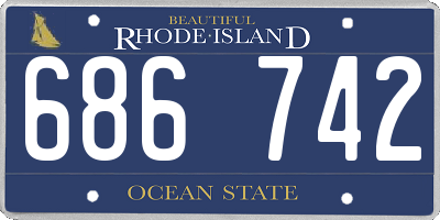 RI license plate 686742