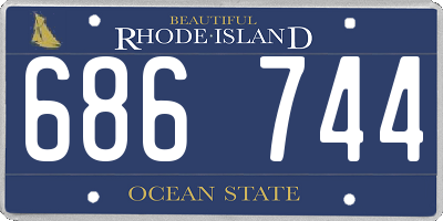 RI license plate 686744