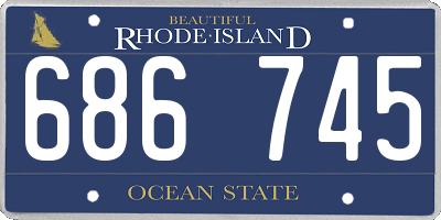 RI license plate 686745