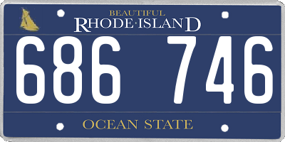 RI license plate 686746
