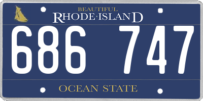 RI license plate 686747