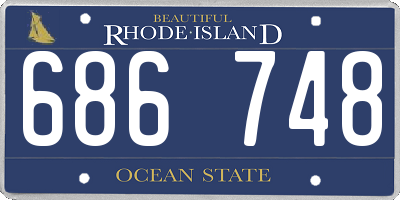 RI license plate 686748