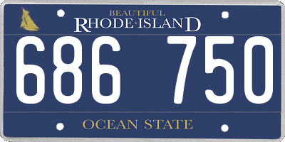 RI license plate 686750