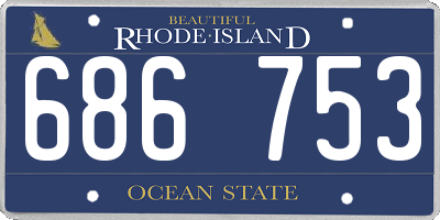 RI license plate 686753