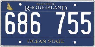 RI license plate 686755