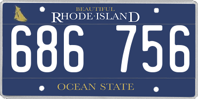 RI license plate 686756