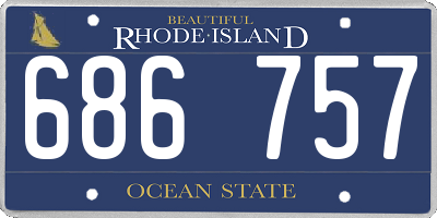 RI license plate 686757