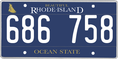 RI license plate 686758
