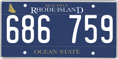 RI license plate 686759