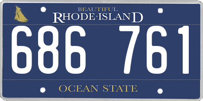 RI license plate 686761