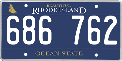 RI license plate 686762