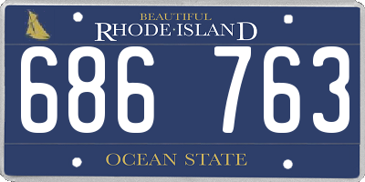 RI license plate 686763