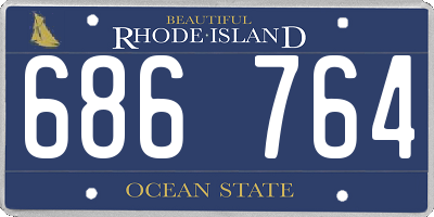 RI license plate 686764