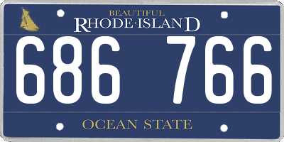 RI license plate 686766