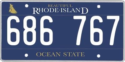 RI license plate 686767