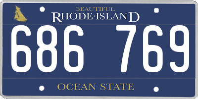 RI license plate 686769
