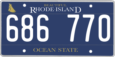 RI license plate 686770