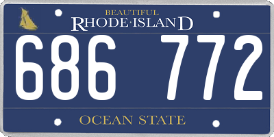 RI license plate 686772