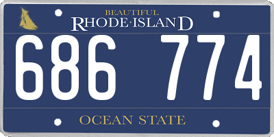 RI license plate 686774