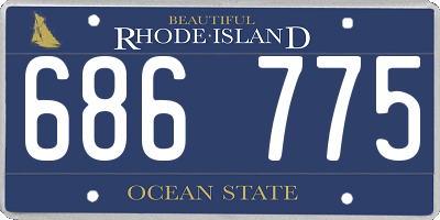 RI license plate 686775