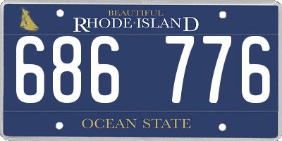 RI license plate 686776