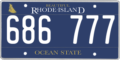 RI license plate 686777