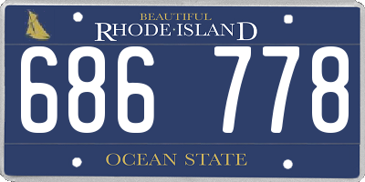 RI license plate 686778