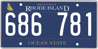 RI license plate 686781