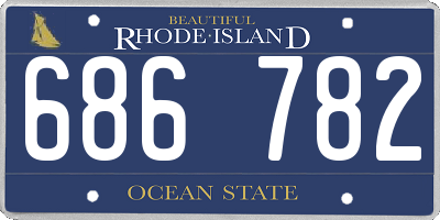 RI license plate 686782