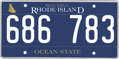 RI license plate 686783