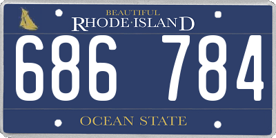 RI license plate 686784