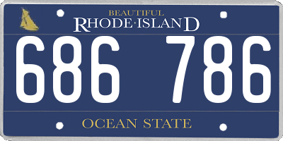 RI license plate 686786
