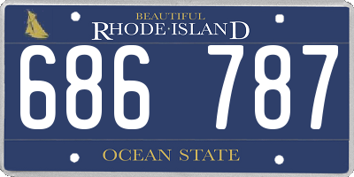 RI license plate 686787