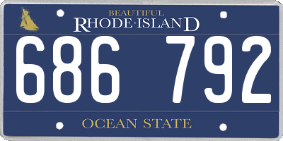 RI license plate 686792
