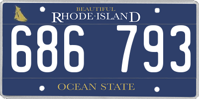 RI license plate 686793