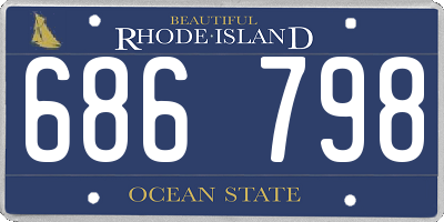 RI license plate 686798