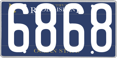 RI license plate 6868