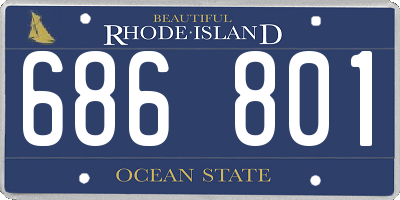 RI license plate 686801
