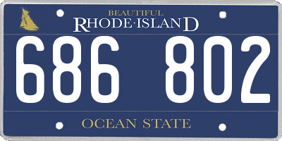 RI license plate 686802