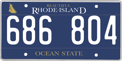 RI license plate 686804