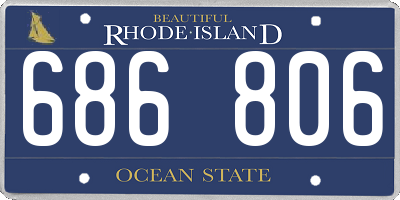 RI license plate 686806
