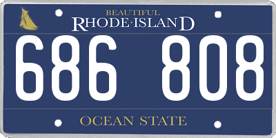 RI license plate 686808